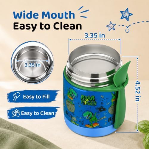 Blue dinosaur stainless soup thermo container — photo 5