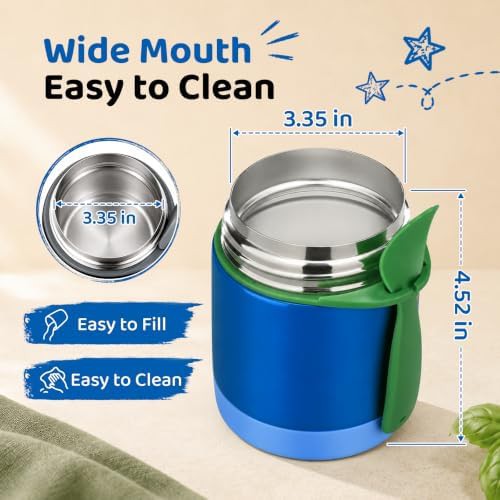 Solid blue stainless soup thermo container — photo 5