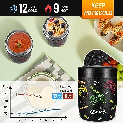 Grey video game pattern food jar 9 oz — photo 4