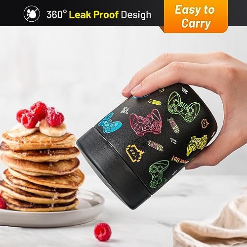 Grey video game pattern food jar 9 oz — photo 5