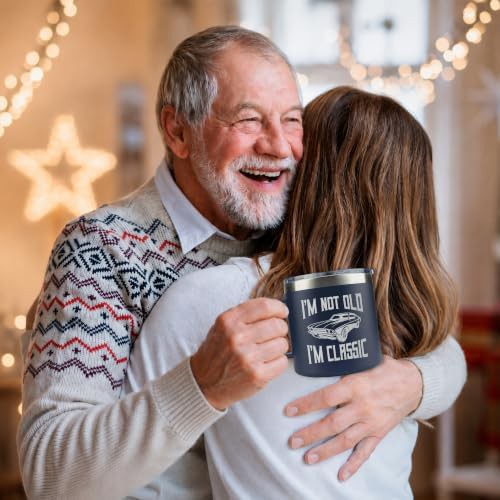 Navy blue insulated coffee mug for dad — photo 4