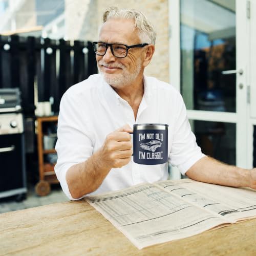 Navy blue insulated coffee mug for dad — photo 5