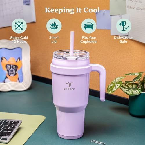 Insulated 40 oz tumbler in lilac bud — photo 3