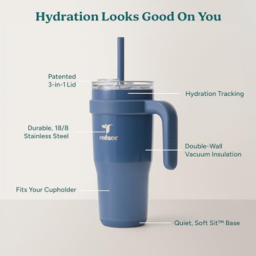 Stainless steel 24 oz travel mug with handle — photo 4