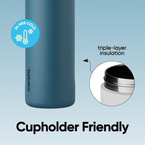 Owala FreeSip stainless steel water bottle denim 24 oz — photo 5