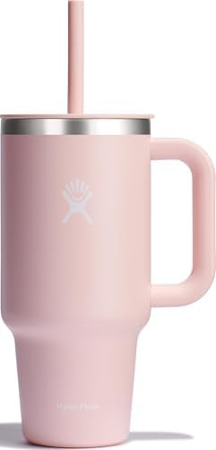 Trillium Pink Handled Tumbler 32 oz