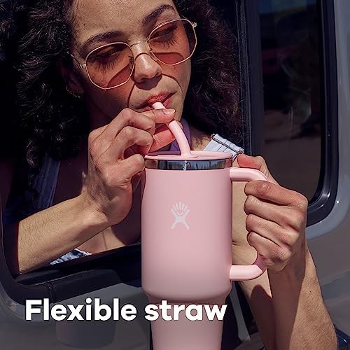 Trillium Pink Travel Tumbler with Handle — photo 4