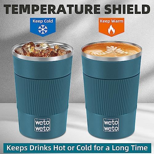 Blue 12oz Portable Thermal Coffee Mug — photo 5
