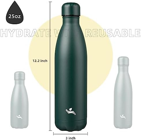 Konokyo 25 oz insulated stainless steel bottle in army green — photo 3