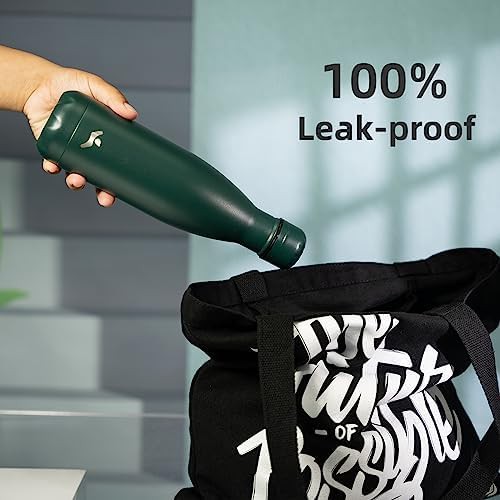 Konokyo 25 oz insulated stainless steel bottle in army green — photo 5