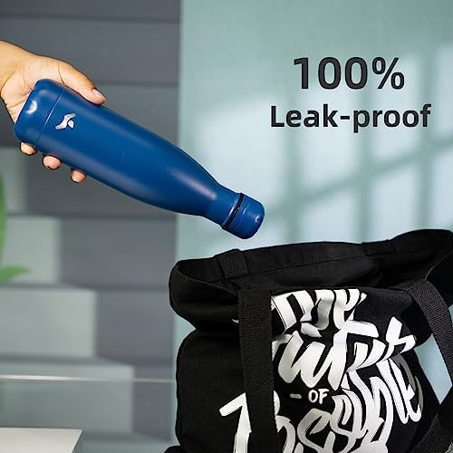 Konokyo 12 oz insulated stainless steel bottle in blue — photo 5