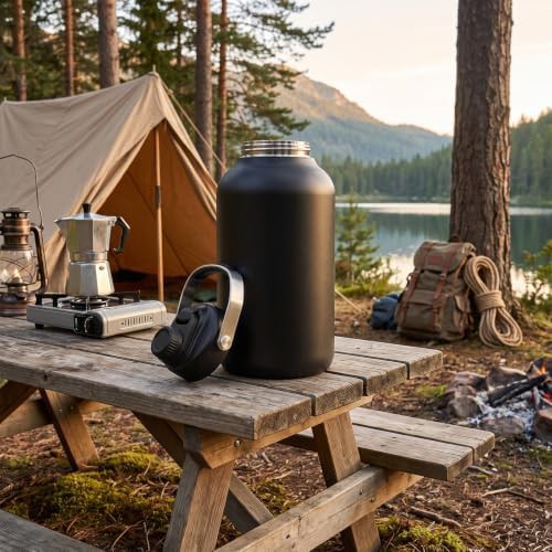 Black wide mouth insulated gallon jug — photo 5