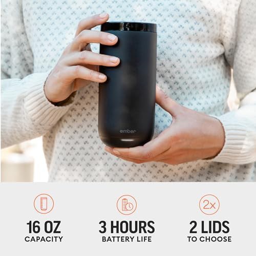 Black smart temperature control tumbler 16 oz — photo 3