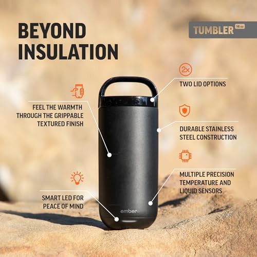 Black smart temperature control tumbler 16 oz — photo 4