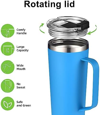 Travel coffee tumbler with handle 24 oz — photo 3