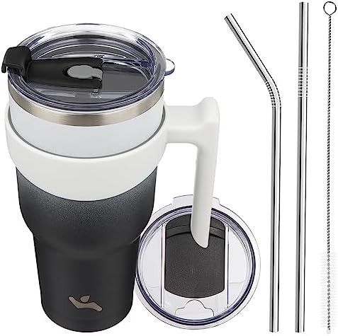 Konokyo 40 oz insulated travel tumbler with handle