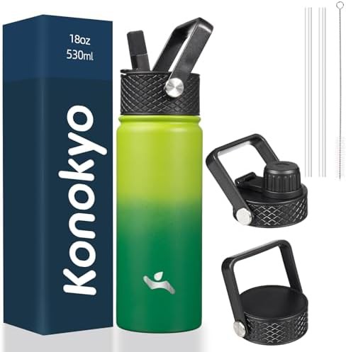 Konokyo 18 oz insulated stainless steel bottle with handle