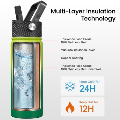 Konokyo 18 oz insulated stainless steel bottle with handle — photo 3
