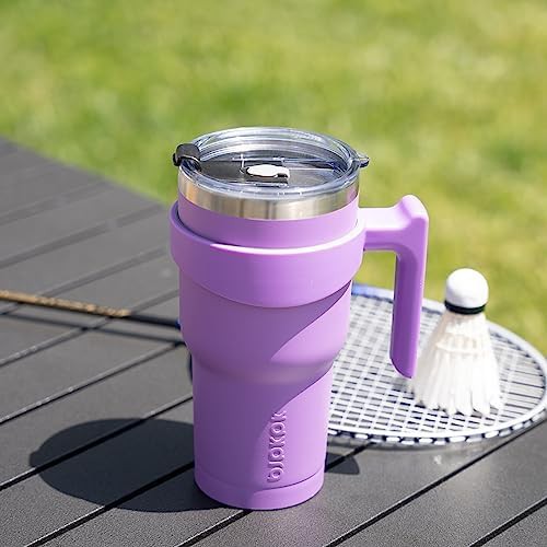 20 oz Tumbler with Handle & Straw steel — photo 5