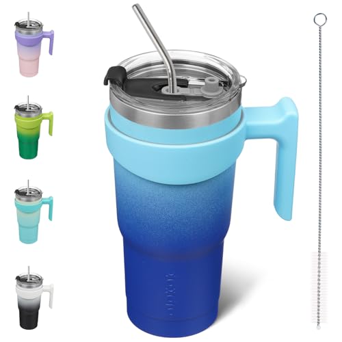 20 oz Tumbler with Handle & Straw