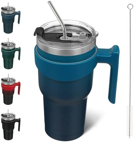 30 oz Tumbler with Handle & Straw