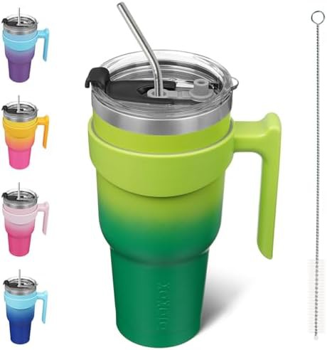 40 oz Tumbler with Handle & Straw