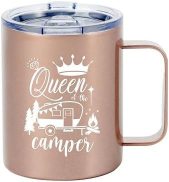 Rose gold camper life travel cup