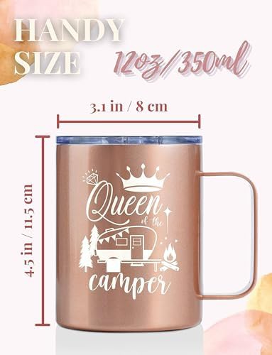 Rose gold camper life travel cup — photo 4