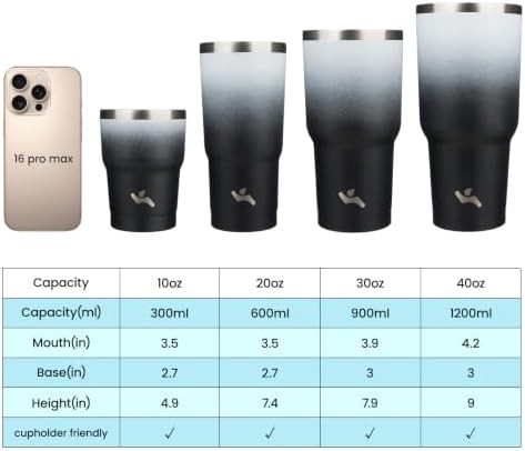 Konokyo 30 oz insulated travel tumbler with handle and straw — photo 4