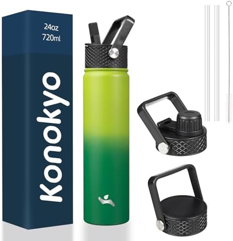 Konokyo 24 oz insulated stainless steel sports bottle