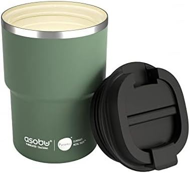 Basil green ceramic coated travel mug 12 oz