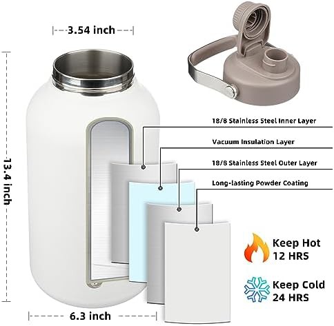 1 Gallon Insulated Water Bottle stainless — photo 3