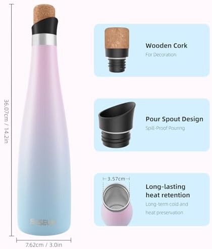 Large Gradient Steel Wine Bottle 32 oz — photo 2