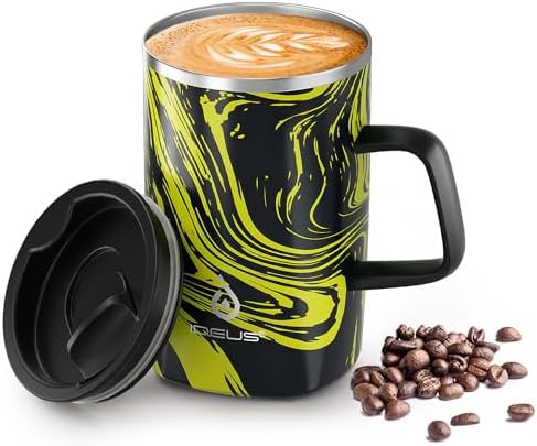 Yellow zebra 16 oz stainless steel mug