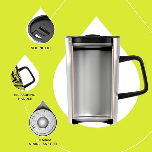 Yellow zebra 16 oz stainless steel mug — photo 3