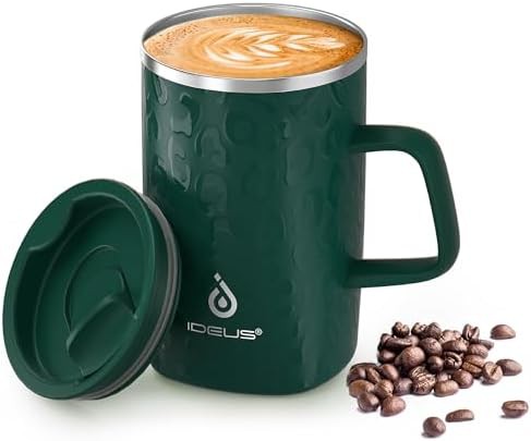 Leopard dark green 16 oz stainless mug