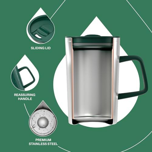 Leopard dark green 16 oz stainless mug — photo 3