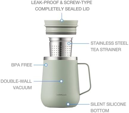 Mint stainless tea mug 400ml — photo 3