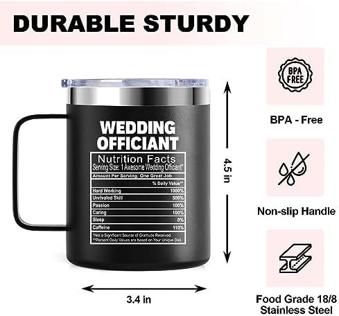 Black 12oz officiant gift travel mug — photo 5