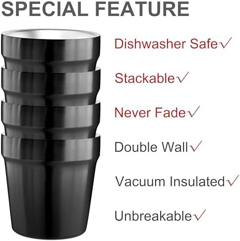 Black Stackable Double Walled Insulated Cup — photo 4