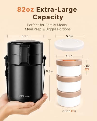 Three tier stackable insulated food container — photo 2
