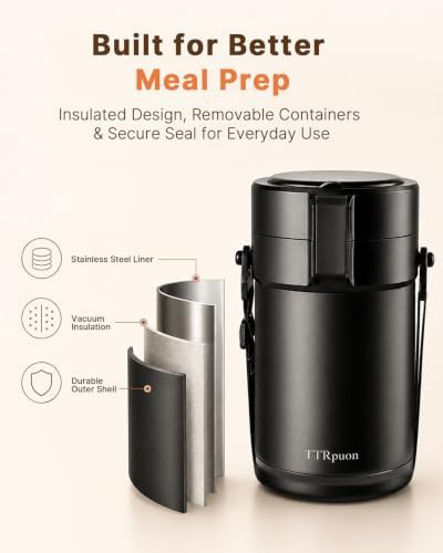 Three tier stackable insulated food container — photo 5
