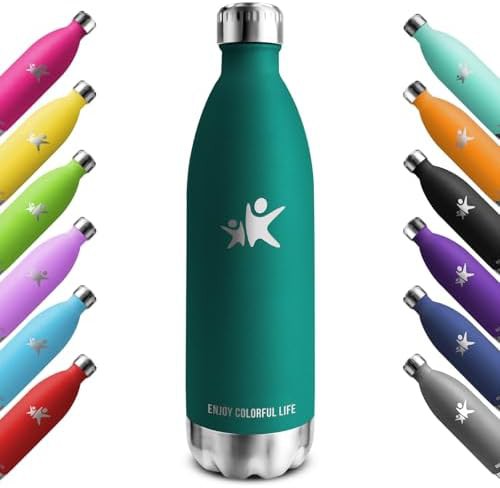 Bubble Pattern Stainless Steel Sports Bottle 1 L
