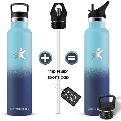 Stainless Steel Insulated Bottle with Straw 1 L — photo 4