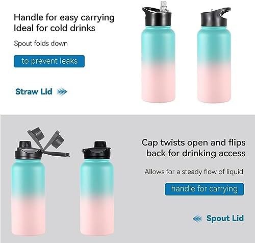 Stainless steel vacuum travel bottle 4 pack — photo 5