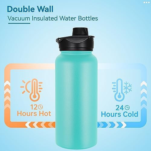 Metal sports water bottle 4 pack — photo 3