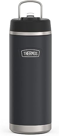 Granite stainless water bottle with straw lid