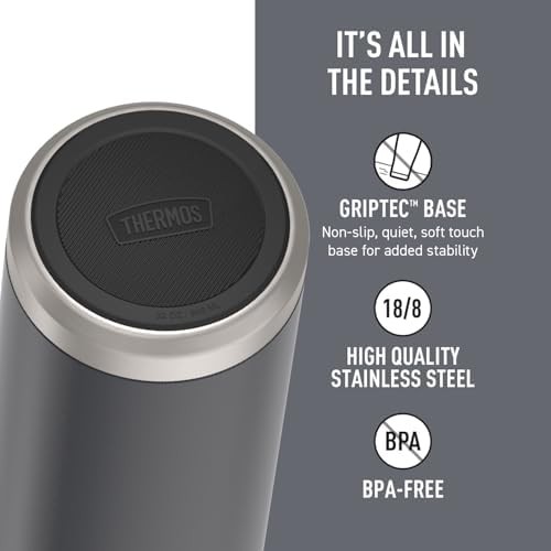 Granite stainless water bottle with straw lid — photo 4