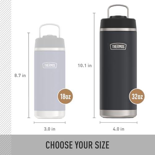 Granite stainless water bottle with straw lid — photo 5
