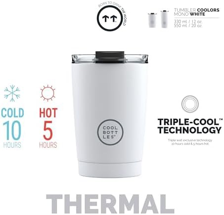 Mono white stainless steel thermal cup — photo 3